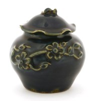 Lot 1046 - A Chinese blue jar and cover