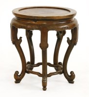 Lot 1344 - A Chinese hardwood vase stand