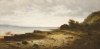 Lot 792 - Waller Hugh Paton RSA RSW (1828-1895)
A COASTAL LANDSCAPE WITH A FISHERMAN'S BOTHY
Signed l.r.