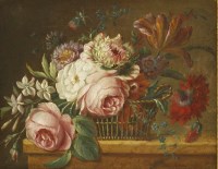 Lot 769 - Follower of Jans Frans van Dael
STILL LIFE OF FLOWERS IN A BASKET
Oil on canvas
34 x 41cm