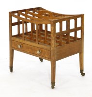 Lot 984 - A Georgian satinwood canterbury