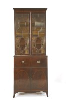 Lot 998 - A George lll mahogany secretaire bookcase
