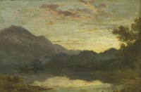 Lot 793 - Sam Bough RSA (1822-1878)
A MOUNTAINOUS LANDSCAPE
Oil on panel
12.5 x 19cm