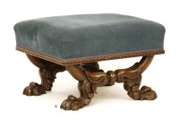 Lot 1015 - An early Victorian rosewood dressing stool