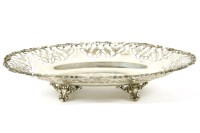 Lot 401 - An Egyptian silver oval basket