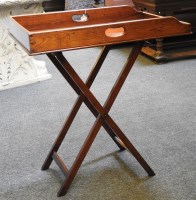 Lot 1159A - A George III mahogany Butlers tray on stand