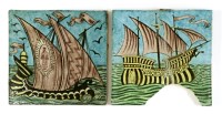 Lot 26 - A William De Morgan 'Galleon' tile