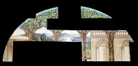Lot 28 - A William De Morgan arched tiled wall panel