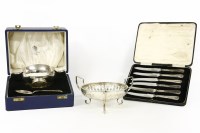 Lot 404 - A silver quaich and spoon