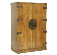 Lot 929 - A 20th century Oriental style wardrobe