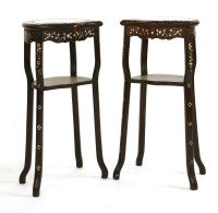 Lot 1351 - A pair of Chinese vase stands