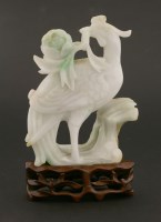 Lot 1211 - A Chinese jadeite carving
