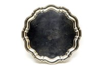Lot 420 - A silver tray