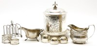 Lot 329 - Five silver napkin rings
