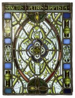 Lot 10 - A stained glass panel