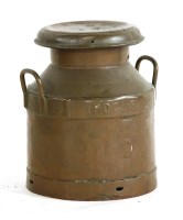 Lot 759 - A copper churn