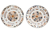 Lot 747 - A pair of 18th century Japanese Imari plates