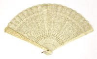 Lot 1277 - A Chinese ivory brisé fan