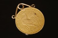 Lot 768 - A 20 Francs 'Republic Francaise' coin dated 1905