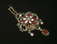 Lot 141 - An Austro-Hungarian silver gilt blister pearl