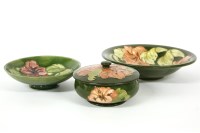 Lot 730 - Three Moorcroft 'Hibiscus' pattern items