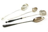 Lot 303 - Two white metal Christofle punch ladles