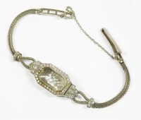 Lot 20 - A ladies Art Deco diamond set watch case