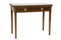 Lot 978 - A 19th century mahogany fold over tea table
