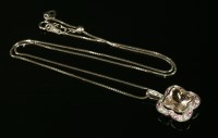 Lot 399 - A white gold morganite