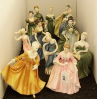 Lot 660 - Twelve Royal Doulton ladies