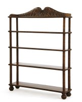 Lot 1026 - A George IV mahogany four-tier open bookshelf