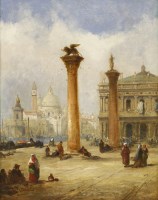 Lot 784 - Miss Jane Vivian (fl.1869-77)
'THE COLUMNS OF ST MARKS SQUARE'
Signed l.l.