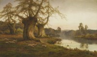 Lot 790 - Alfred de Breanski Snr (1852-1928)
'AUTUMN LEAVES