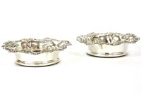 Lot 415 - A pair of 19th century Sheffield plate bottle coasters
