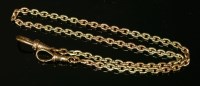 Lot 221 - A Russian yellow and rose gold watch albert c.1920