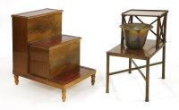 Lot 1005 - A 19th century mahogany step commode