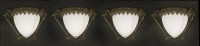 Lot 87 - A set of four Art Nouveau ceiling lights
