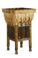 Lot 986 - An unusual Moorish hardwood planter
