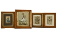 Lot 804 - A maple framed coloured etching of Spring