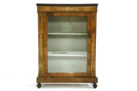 Lot 1006 - A Victorian walnut inlaid pier cabinet