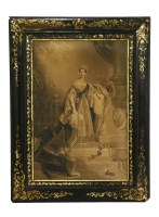 Lot 715 - A large Victorian papier mache frame