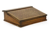 Lot 769 - A Victorian walnut Tunbridgeware writing slope