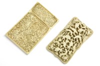 Lot 337 - Two 19th century Chinese ivory card cases