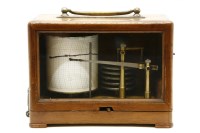 Lot 470 - A small French mahogany cased barograph