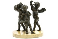 Lot 507 - A 19th century bronze of three putti