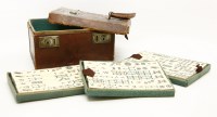 Lot 378 - A vintage bone and bamboo Mah jong set
