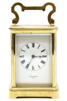 Lot 443 - A large striking carriage clock