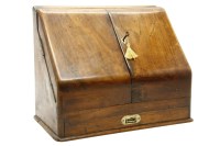 Lot 514 - A late Victorian walnut stationary box