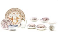 Lot 588 - Four 18th century Chinese tea bowls and saucers