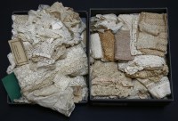 Lot 579 - Three boxes of linen and lace